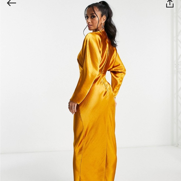 ASOS petite satin batwing dress - Picture 2 of 3